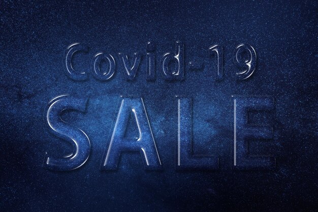 Banner de venta de Covid 19, venta de temporada de Covid, fondo espacial