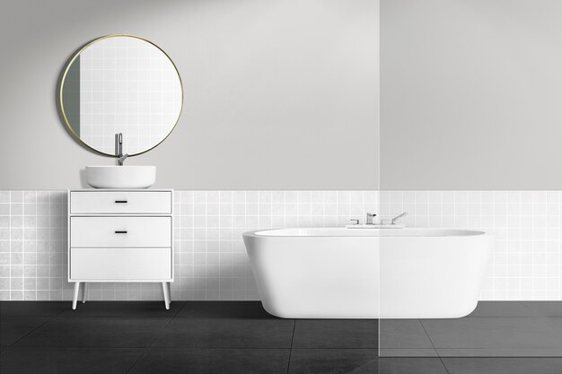 Baño minimalista auténtico diseño de interiores