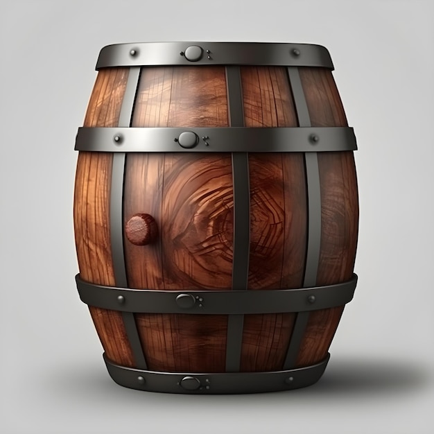 Foto gratuita barril de madera realista para el vino