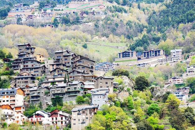 Barrio de residencia en las montañas