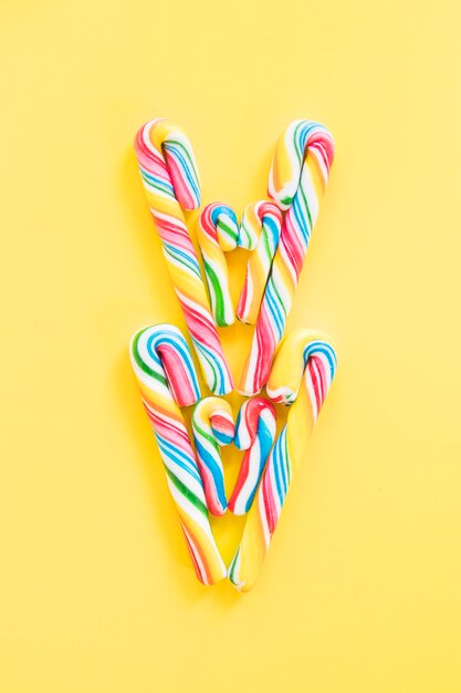 Bastones de caramelo arreglados