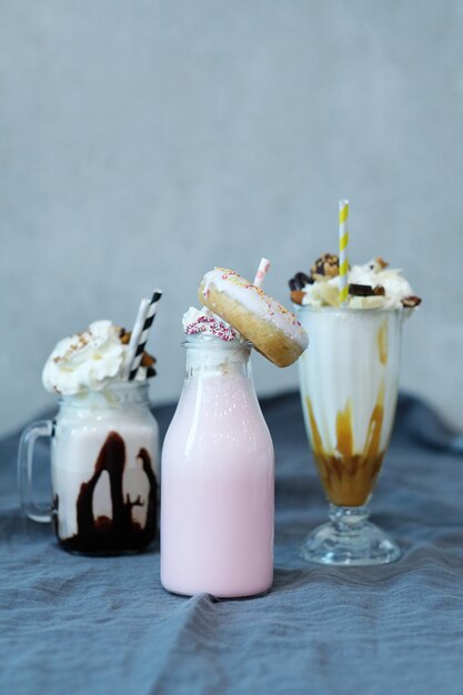 Batido de leche con dulces