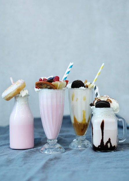 Batido de leche con dulces