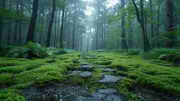 Foto gratuita beautiful japanese forest landscape