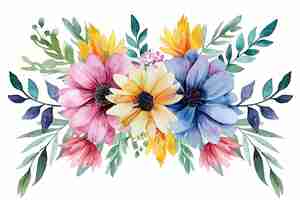 Foto gratuita beautiful watercolor floral arrangement