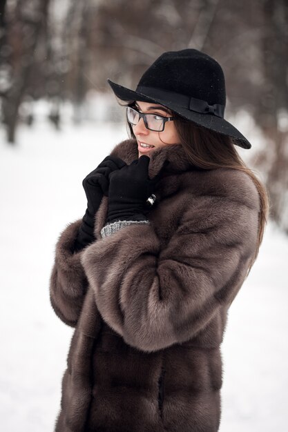 Beauty happ invierno sonrisa mujer