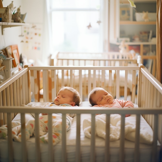 Foto gratuita bebés adorables en el interior