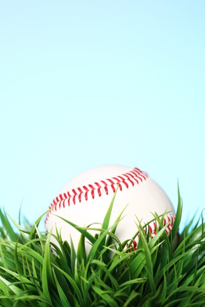 Béisbol en hierba en azul