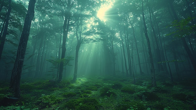 Foto gratuita bella escena del bosque japonés