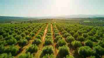 Foto gratuita bella perspectiva del dosel de los árboles con el paisaje natural