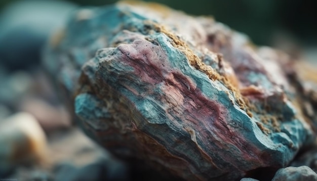 Foto gratuita belleza abstracta de la colección de piedras preciosas en el diseño de la naturaleza generada por ia