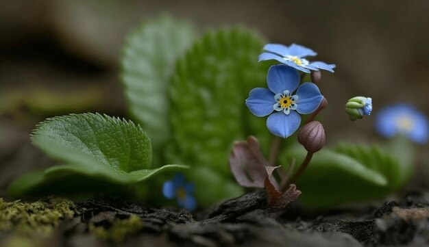 Belleza capturada en una fotografía macro primaveral IA generativa