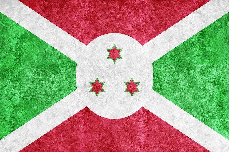 Photo Gratis bendera logam burundi, bendera bertekstur, bendera grunge