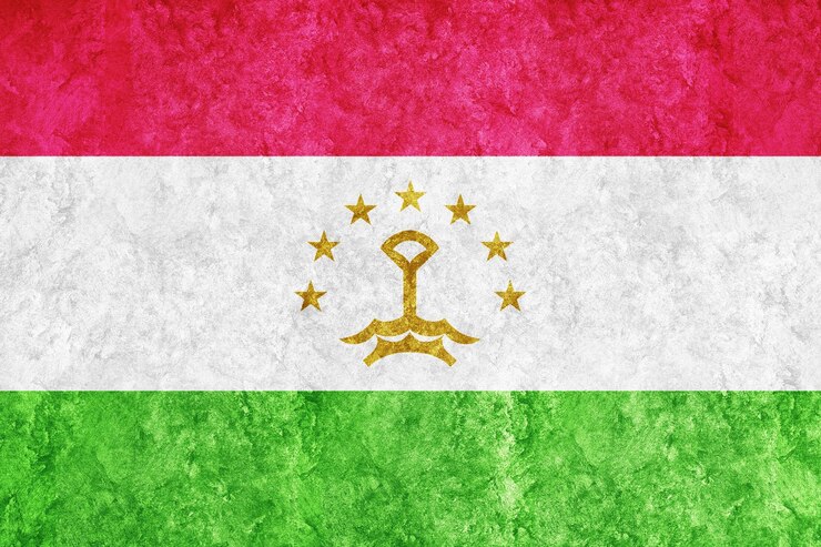 Photo Gratis bendera metalik tajikistan, bendera bertekstur, bendera grunge