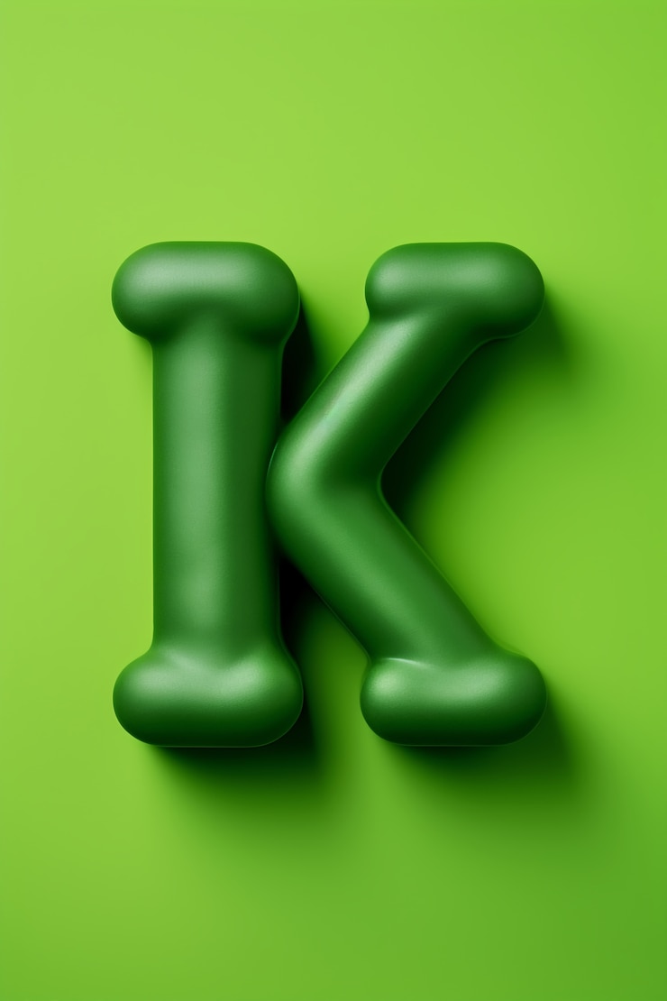 Photo Gratis bentuk 3d dari huruf k