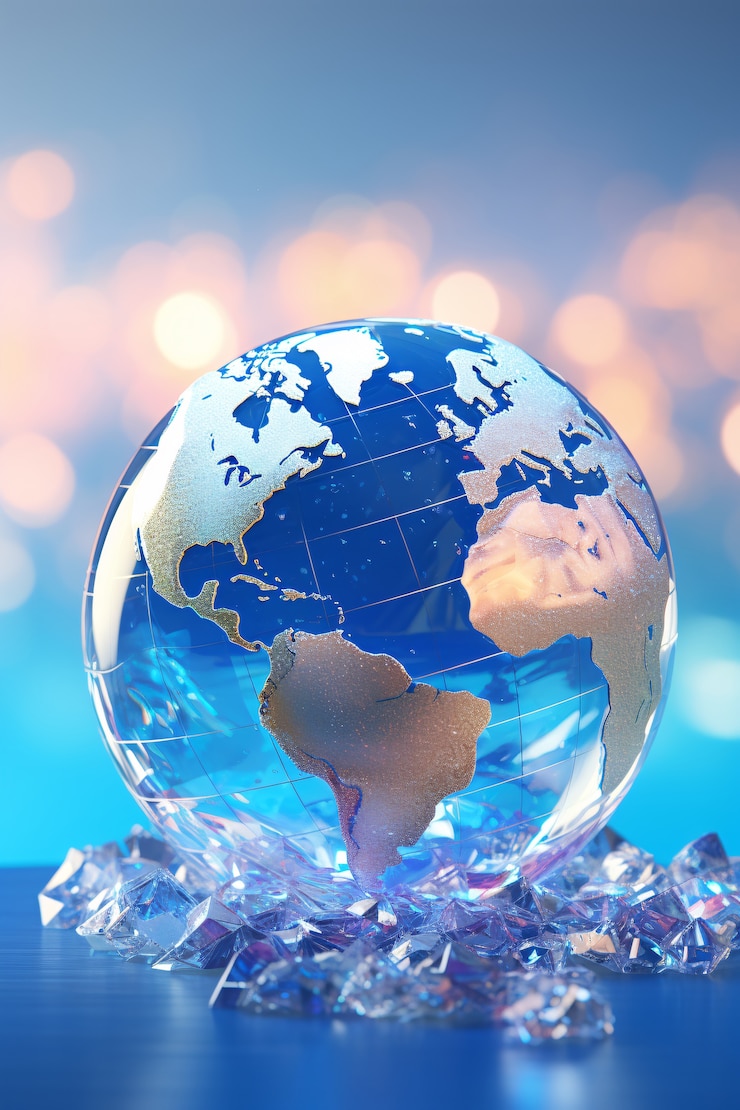 Photo Gratis bentuk planet bumi 3d