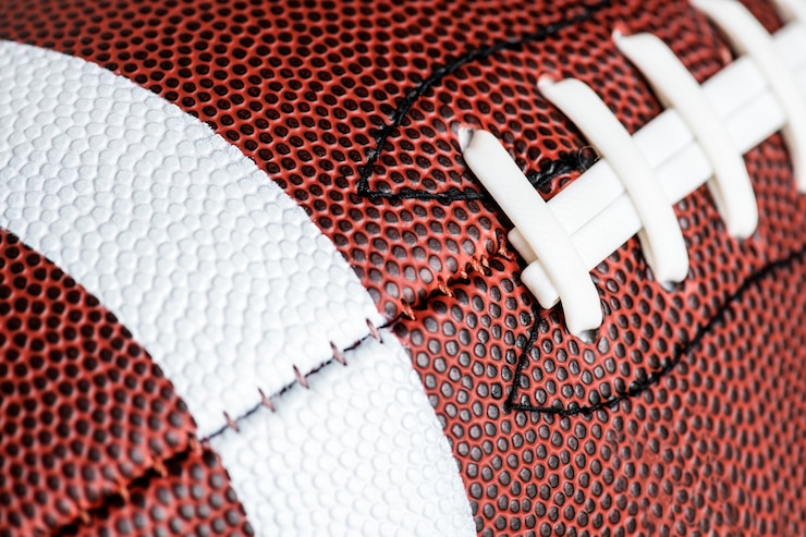 Photo Gratis bidikan makro latar belakang bola american football