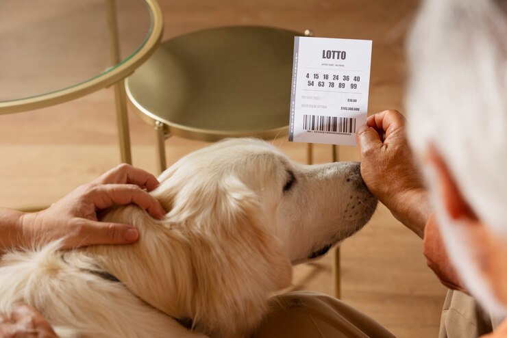 Foto gratuito billete de lotería de mano de alto ángulo