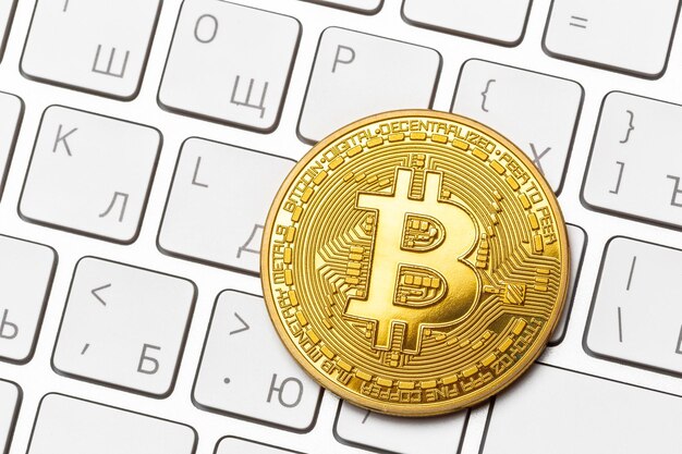 Bitcoin en el teclado