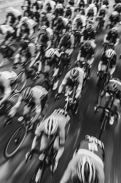 Foto gratuita black and white portrait of athlete participating in the olympic championship sports