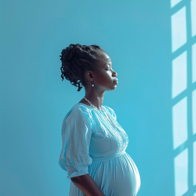 Foto gratuita black pregnant women posing