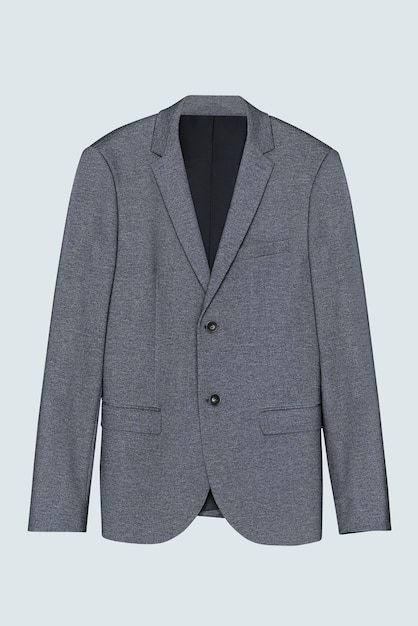 Blazer gris vista frontal casual ropa de hombre