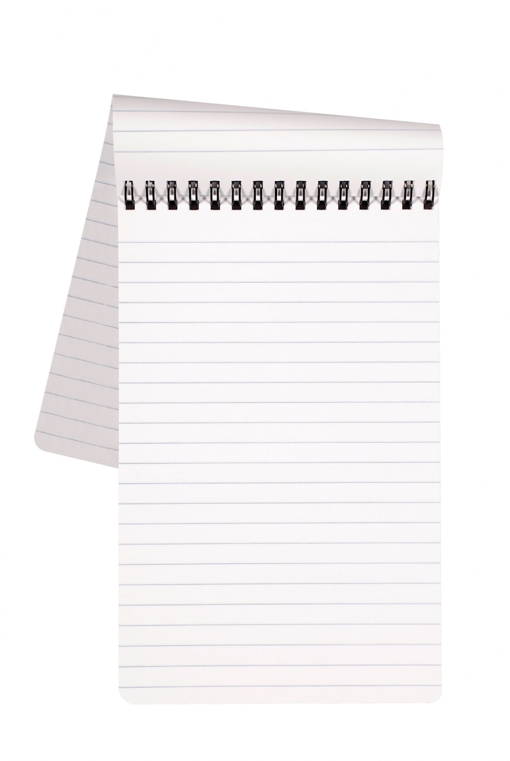 Foto gratuito bloc de notas con la página plegada