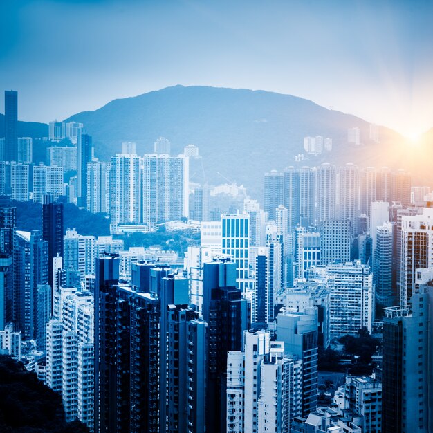 Bloque de apartamentos en Hong Kong