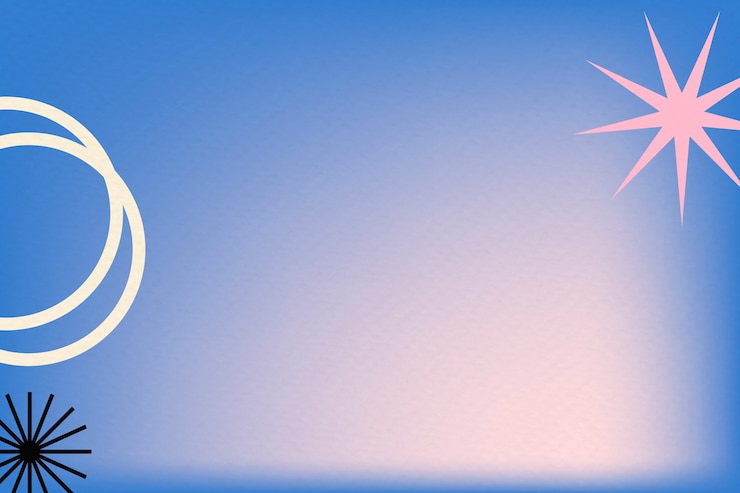 Photo Gratis blue gradient background in abstract memphis style with retro border