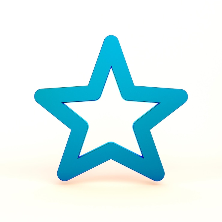 Photo Gratis blue star shape icon isolated