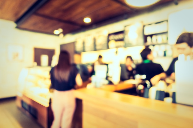 Foto gratuito blur tienda de café