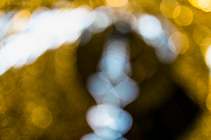 Photo Gratis blurred festive light decorations background