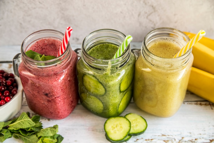 Foto gratuito bodegón de delicioso smoothie de verano