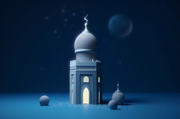 Bodegón del edificio de la iglesia islámica