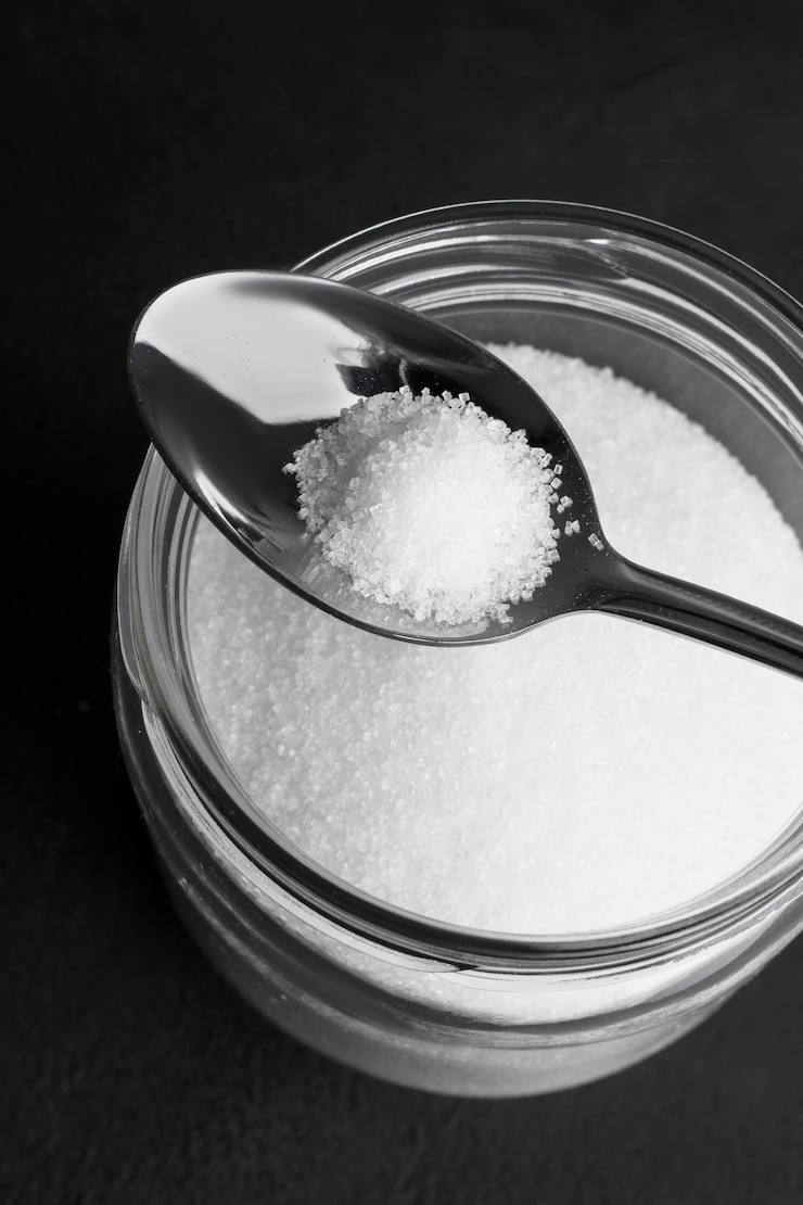 Foto gratuito bodegón de edulcorante xilitol