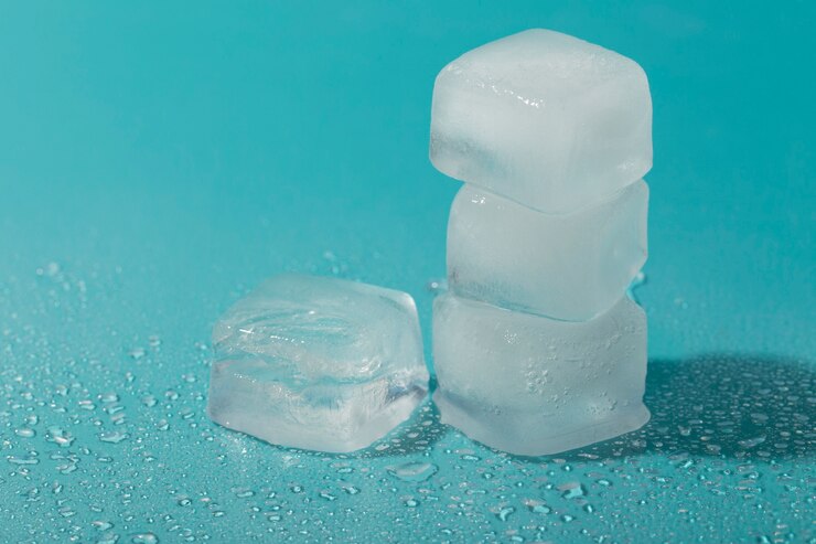 Bodegón de fondo de cubo de hielo