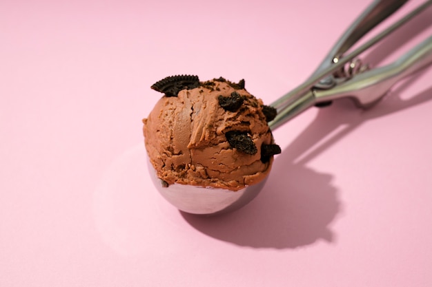 Foto gratuita bodegón de galletas y helado