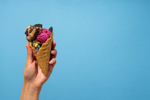 Bodegón de galletas y helado