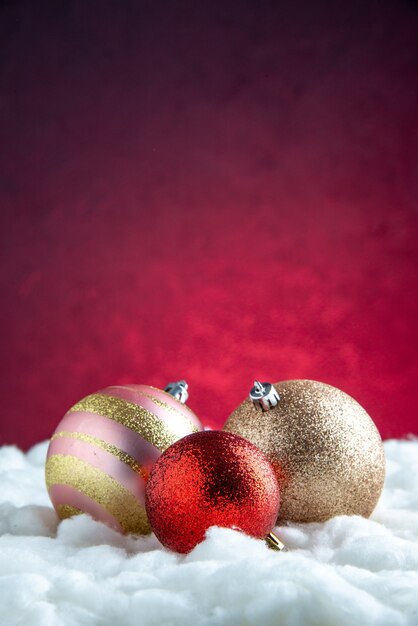 Bolas de árbol de Navidad de vista frontal