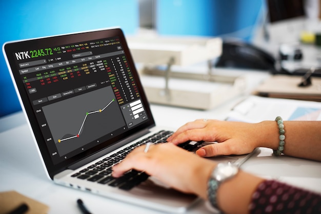 Bolsa de valores de Forex Finance concepto gráfico