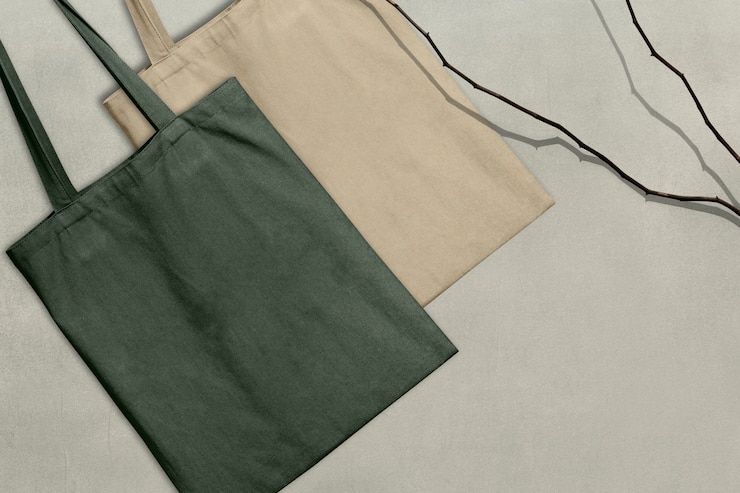 Foto gratuito bolso tote de lona de estilo minimalista