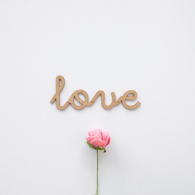 Bonita flor cerca del amor escribiendo | Foto Gratis Bonita flor cerca del amor escribiendo | Foto Gratis