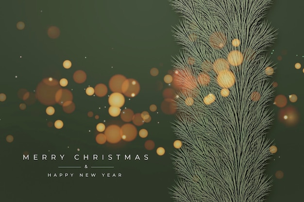 Bonito fondo de felicitación navideña