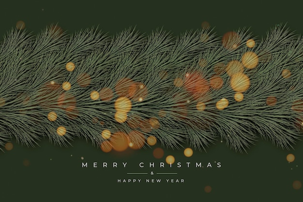 Bonito fondo de felicitación navideña