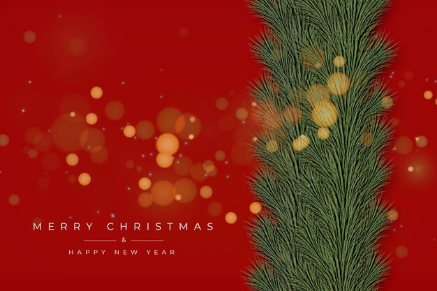 Bonito fondo de felicitación navideña