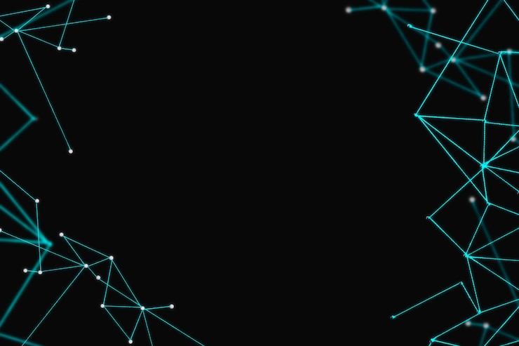 Foto gratuito borde geométrico abstracto, puntos de conexión, diseño de vectores de tecnología digital
