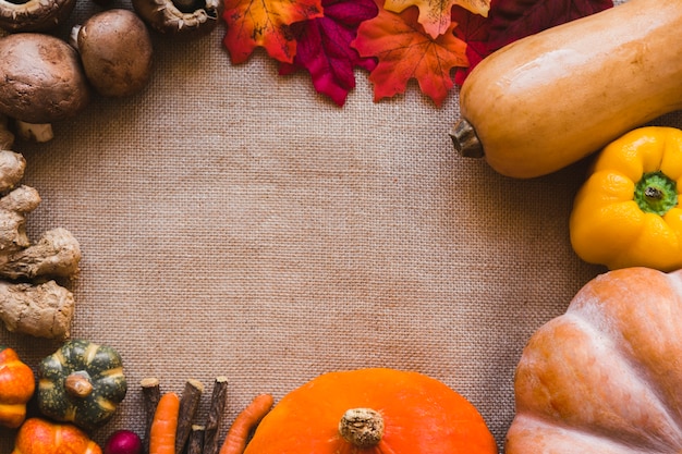 Foto gratuita borde de verduras y hojas