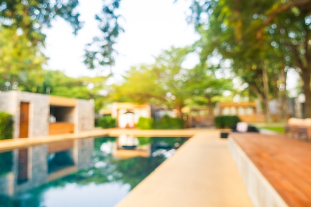 Foto gratuita borroso abstracto desenfocada piscina en hotel de lujo resort