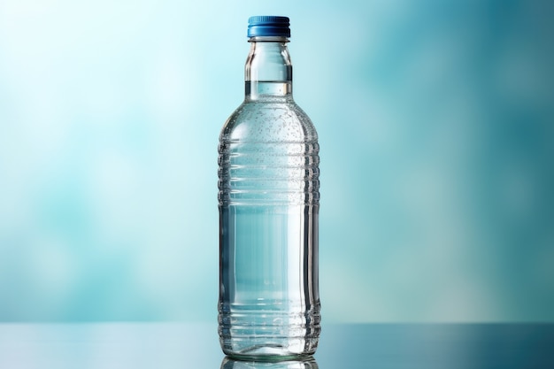 Foto gratuita botella de agua transparente en el estudio
