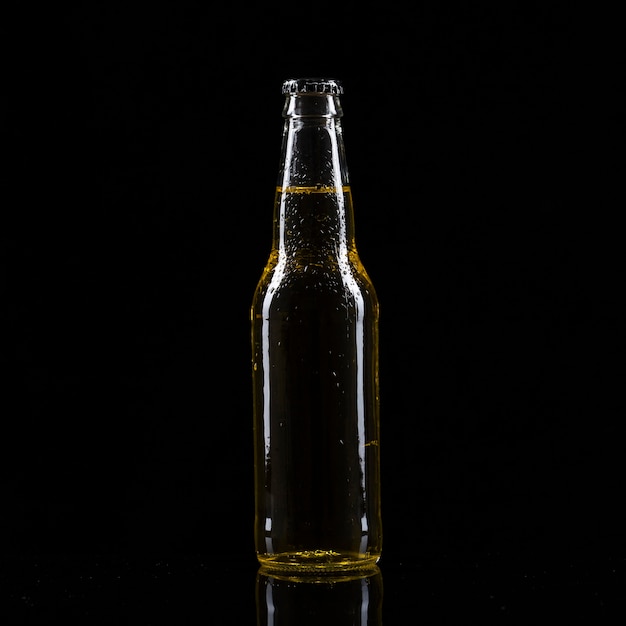 Botella de cerveza fría